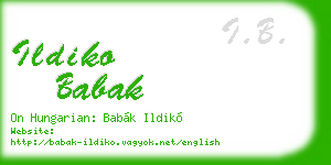 ildiko babak business card